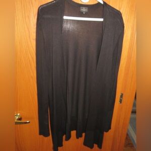 Worthington Black Open Front Cardigan